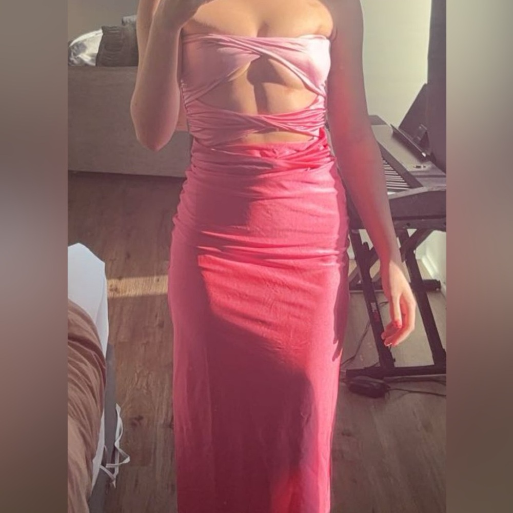 Multi toned pink long dress